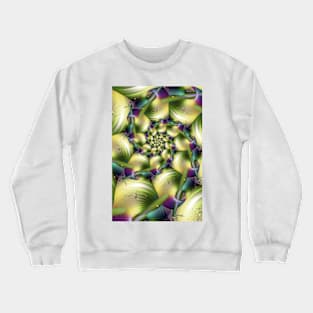 Golden green vortex fractal Crewneck Sweatshirt